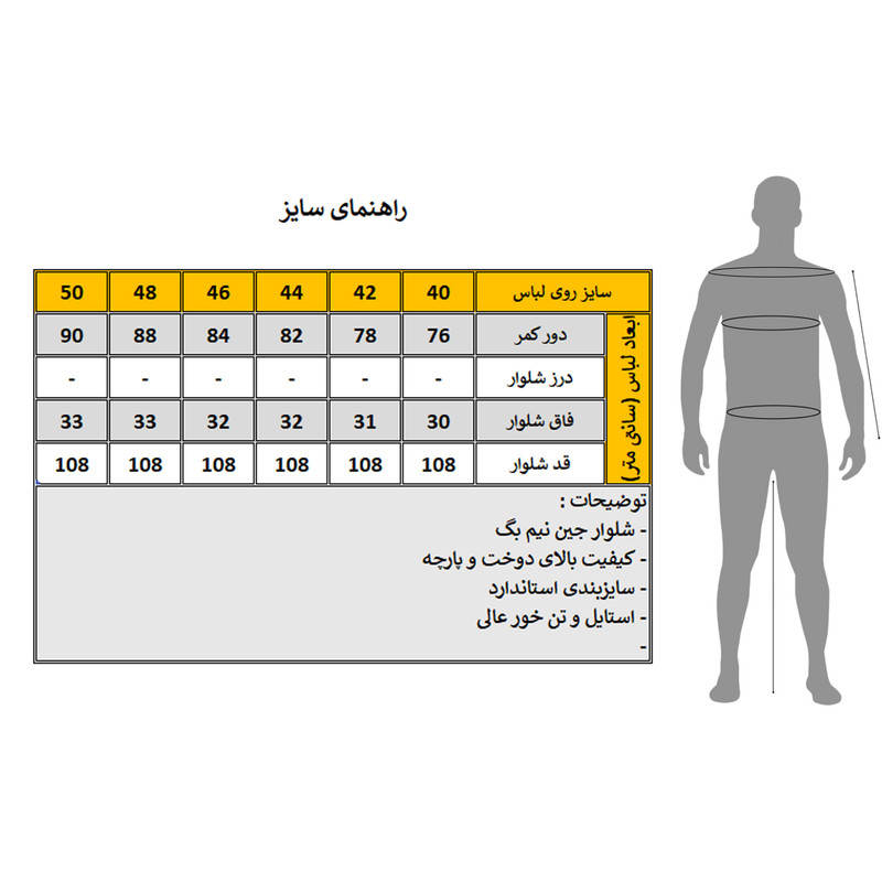 شلوار جین نیمبگ مردانه مدل Stonebray کد M5743
